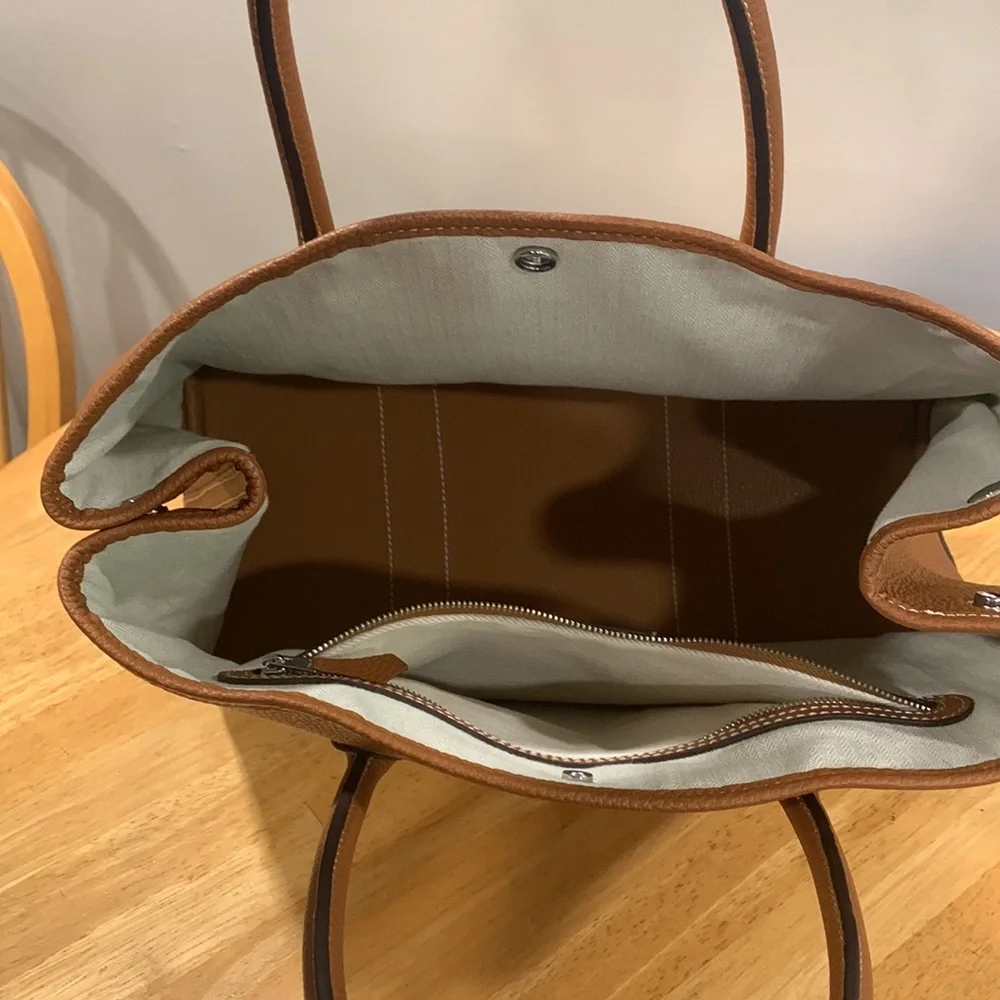 Brown leather satchel - Picture 2 of 4